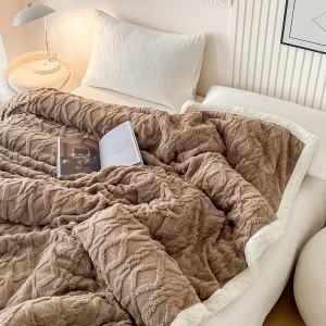 Luxury Super Soft Custom Blanket Solid Color Plush Flannel Blanket Fleece Blanket