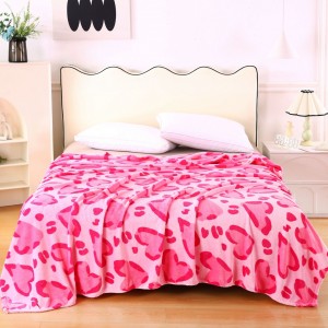 Large Size Flannel Fleece Pink Heated Blanket Machine Electric Over Blanket for Bed Use
