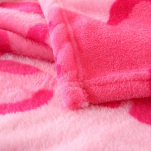 Large Size Flannel Fleece Pink Heated Blanket Machine Electric Over Blanket for Bed Use