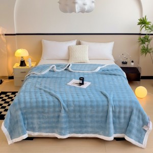 Wholesale bed sheets set fleece 1 pcs bedding set high quality coverlet single ODM blanket for adults