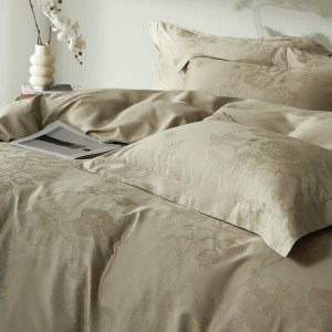 100s cotton rope-dyed jacquard pillowcases quilt comforter cover four-piece bedding set