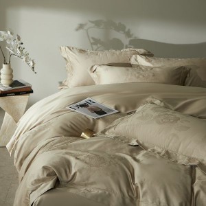 100s cotton rope-dyed jacquard pillowcases quilt comforter cover four-piece bedding set