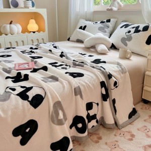 ODM/OEM 1 pieces home hotel textiles milk velvet sheet set winter warm twin full size textiles blanket wholesaler