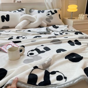 ODM/OEM 1 pieces home hotel textiles milk velvet sheet set winter warm twin full size textiles blanket wholesaler