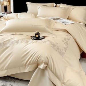 Cozy A Class Long Staple Cotton Satin Embroidery Bedding Set
