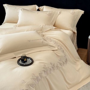 Cozy A Class Long Staple Cotton Satin Embroidery Bedding Set
