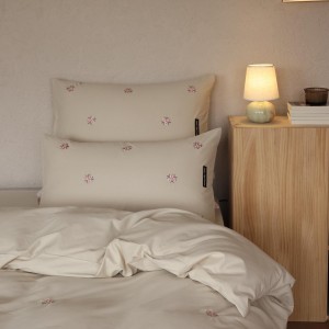 Wholesale high-end pillowcases beige sanding comforter set soft bed linen fitted sheets 2m/2.2m bedding set for adults