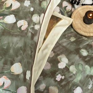 Elegant design full size digital printing adult pillowcases luxury 100% cotton sateen comforter cover bedding set supplier