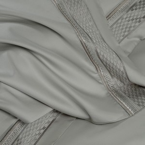 Light luxury senior satin cotton bed linen exquisite king size house solid color comforter cover bedroom bedding set wholesaler