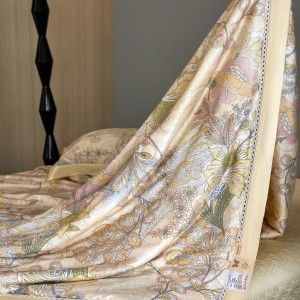 ODM/OEM microfiber 4-pieces bedroom bedding printing home hotel textile premium summer quilt soft double quilts manufacture