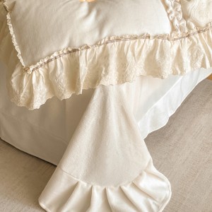 High gram weight velvet fluffy pillowcases 2/2.3m adult coverlets printed pillow shams high-quality 4-piece bedding set manufacture