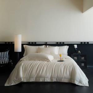Cotton mercerized air jet 13376 hollow embroidery quilt cover bed sheet pillowcase four-piece set