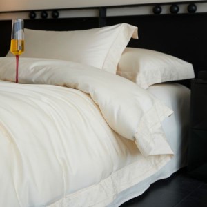 Cotton mercerized air jet 13376 hollow embroidery quilt cover bed sheet pillowcase four-piece set