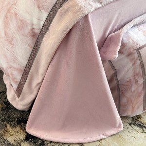 High-End patchwork comforter set 500TC bedsheets queen king size coverlets with 2 pink pillowslips bedding set supplier