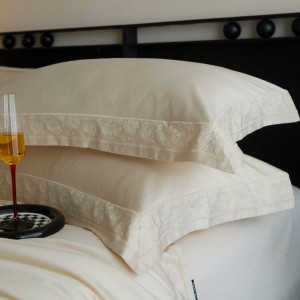 Cotton mercerized air jet 13376 hollow embroidery quilt cover bed sheet pillowcase four-piece set