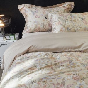 High end digital printing comforter duvet cover lyocell cotton brushed bed sheet set floral pillowcases bedding set