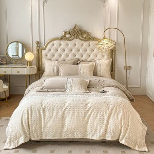 Super Soft Milk Velvet Duvet Cover Flat Sheet Double Pillowcases Flannel Bedding Set Light Luxury Home Textile