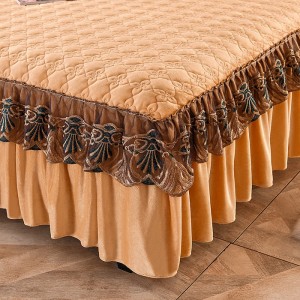 Hot selling winter green fleece bed linen 1.8m coverlets with 2 soft pillow shams fluffy duvet cover queen size solid color bedding set supplier