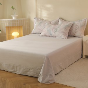Wholesale high-end pillowcases pink digital printing comforter set soft bed linen fitted sheets 2m/2.2m bedding set for adults