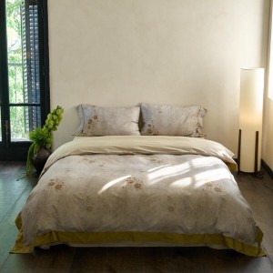High-End patchwork comforter set 500TC bedsheets queen king size coverlets with 2 printing pillowslips bedding set supplier