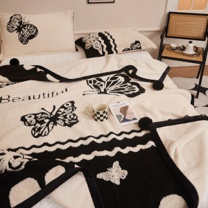High Gram Weight Printing Blanket ODM/OEM Home Textile Decorative Blankets Bed Cover Queen King Bedding