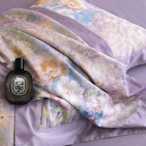High quality purple digital printing home textiles 100% cotton comforter duvet cover bedding set supplier