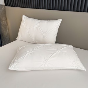 ODM/OEM solid color cotton bed linen exquisite king size house white comforter cover bedroom bedding set wholesaler