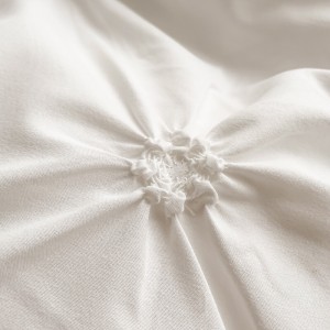 ODM/OEM solid color cotton bed linen exquisite king size house white comforter cover bedroom bedding set wholesaler