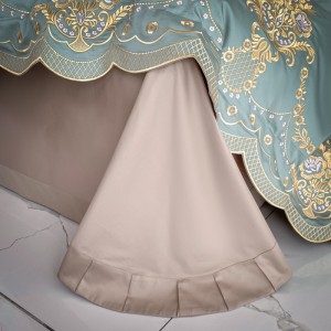 Elegant design full size embroidery adult pillowcases luxury 100% cotton blue cotton comforter cover bedding set supplier