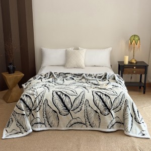 Customized 1PCS White Blanket Printing Super Soft Lamb Wool Fleece Blanket