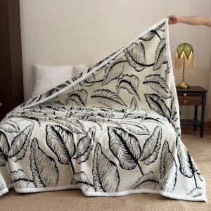 Customized 1PCS White Blanket Printing Super Soft Lamb Wool Fleece Blanket
