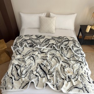 Customized 1PCS White Blanket Printing Super Soft Lamb Wool Fleece Blanket