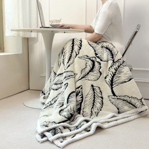 Customized 1PCS White Blanket Printing Super Soft Lamb Wool Fleece Blanket