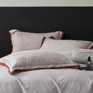 Grey Long-staple Cotton Printing Comforter Duvet Comforter Quilt Cover Bed Sheets ODM/OEM Four-piece Bedding Set
