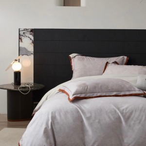 Grey Long-staple Cotton Printing Comforter Duvet Comforter Quilt Cover Bed Sheets ODM/OEM Four-piece Bedding Set