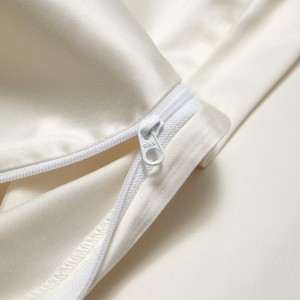 White 100% Cotton Solid Color Comforter Duvet Cover Fitted & Flat Sheet Pillowcases Pillow Shams Bedding Set Supplier