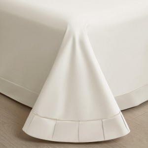 White 100% Cotton Solid Color Comforter Duvet Cover Fitted & Flat Sheet Pillowcases Pillow Shams Bedding Set Supplier