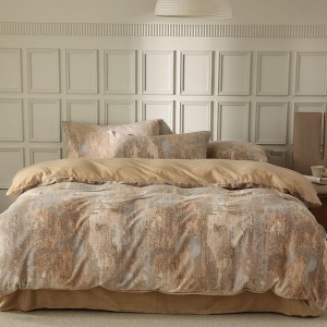 Autumn and winter thick milk velvet four-piece coral velvet baby velvet bed sheet quilt cover pillowcase