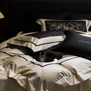 100% cotton yarn-dyed jacquard duvet cover bed sheets bedding set