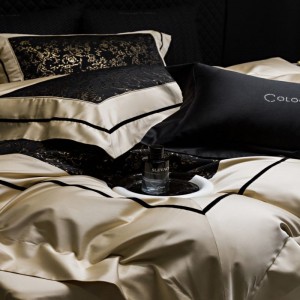 100% cotton yarn-dyed jacquard duvet cover bed sheets bedding set
