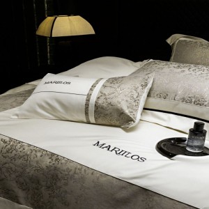 Light gold yarn-dyed jacquard quilt duvet cover super soft 100% cotton bed sheets bedding set