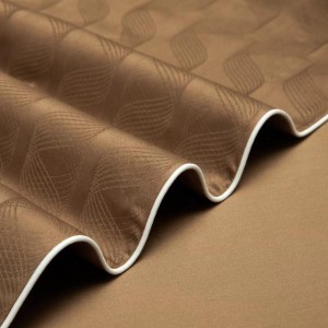 High Quality Brown Jacquard Home Hotel Textiles 100% Cotton Embroidery Comforter Duvet Cover Bedding Set Supplier