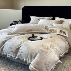 100 count lyocell cotton bedding set with soft bed sheets digital printing comforter quilt duvet cover