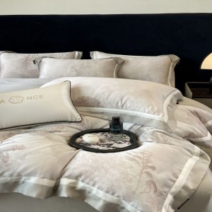 100 count lyocell cotton bedding set with soft bed sheets digital printing comforter quilt duvet cover
