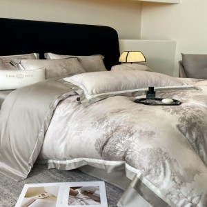100 count lyocell cotton bedding set with soft bed sheets digital printing comforter quilt duvet cover