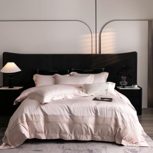 4-pieces quilt cover with 2 premium pillow shams lyocell cotton flat fitted sheet high quality white pillowslip single embroidery bedding set