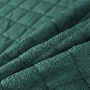 High-quality green embroidery lace fleece quilt cover warm pillowcase bed sheet bedskirt set wholesaler