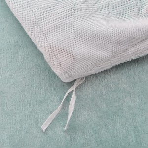 Hot selling winter green fleece bed linen 1.8m coverlets with 2 soft pillow shams fluffy duvet cover queen size bedding set supplier
