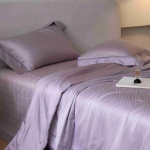 Purple jacquard bed cover lyocell cotton summer quilt cooling air-condition quilt bedspread bedding set