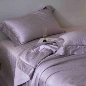 Purple jacquard bed cover lyocell cotton summer quilt cooling air-condition quilt bedspread bedding set